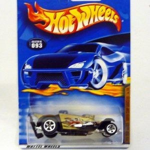 Hot Wheels Super Comp Dragster #093 Skin Deep 1/4 Gold Die-Cast Car 2001